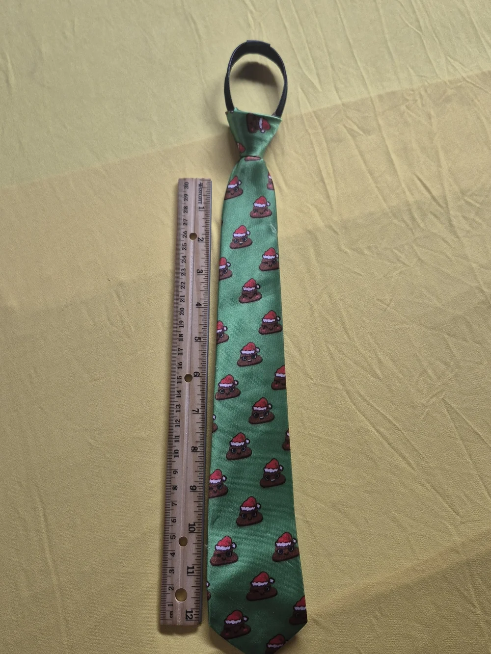 Novelty Green Holiday Poop Emoji Tie